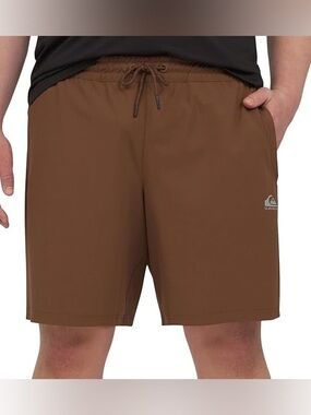 NEW Quiksilver Men's Comfort Stretch Dry Flight Active Short Size XXL Brown